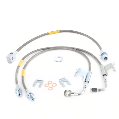Full Set Stainless Steel Extended Brake Lines For 87-91 Chevrolet C K 10 20 4-6" - Image 1 of 4