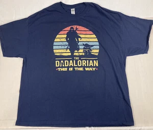 The Dadalorian (Mandalorian) Star Wars Themed T-Shirt Size XXXL - Navy Blue - Imagen 1 de 6