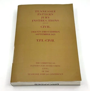 Tennessee Pattern Jury Instructions Civil 21st Ed 2021 Vol 8 TN Practice Series - Picture 1 of 5