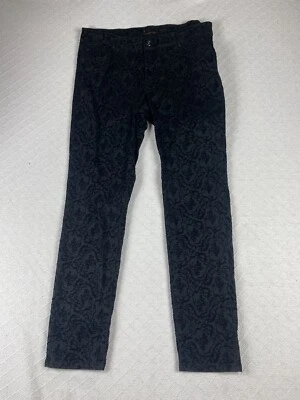 JEANS BY BUFFALO Pants Women's 34/14 Skinny Black Floral Velvet Y2K Retro - Image 1 of 4