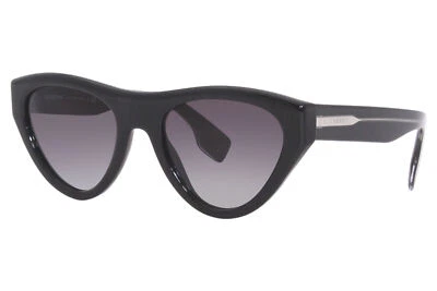 Burberry B-4285 3758/8G Sunglasses Women's Black/Grey Gradient Lens Cat Eye 52mm - Image 1 of 4