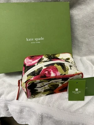 Nuevo en caja con etiquetas Kate Spade pequeña bolsa cuadrada bolsa de cosméticos Baton Rouge Rose Foto 1 de 4