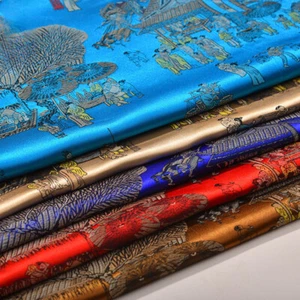 Brocade Damask Fabric Faux Silk Satin Embroidery Chinese Materials DIY 148*100cm - Picture 1 of 15