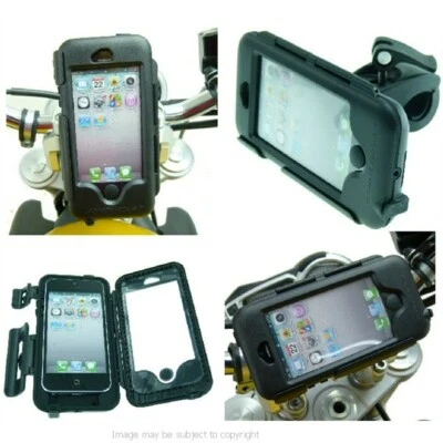 Waterproof Quick Fix Tough Motorcycle Bike Handlebar Mount for Apple iPhone 5 - Image 1 of 4