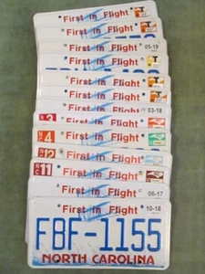 Authentic 2018 Embossed North Carolina License Plate First in Flight Kitty Hawk - Picture 1 of 1