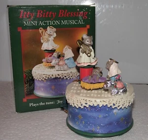 Enesco Itty Bitty Blessing Revolving Mice Joy to the World  1994 MINT! - Picture 1 of 2