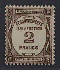 Frankreich  PORTO 66 **  Postauftragsmarke 2 Fr. braun, postfrisch, KW 270,- €
