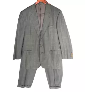 Ermenegildo Zegna Mens 46R 46 Trofeo Wool Suit Jacket Gray Pants 36x30 Vintage - Picture 1 of 24