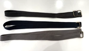 3 Men's / Unisex Size 36 Cotton Bundle of Belts Light Gray, Charcoal Gray, Navy - Picture 1 of 5