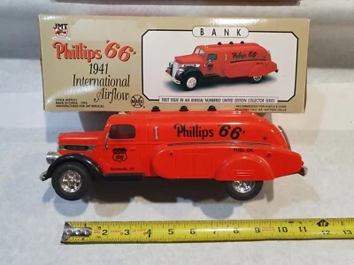 Marx Toys 1995 Phillips 66 Gas 1941 International Airflow Bank réplicas JMT - Imagem 1 de 4