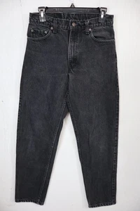 Pantalone jeans uomo Levis 550 XX vintage nero denim taglia 30x30 anni 90 made in USA - Foto 1 di 12