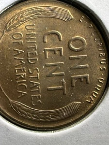 Red 1949 No Mint Mark L On Rim Wheat Penny - Picture 1 of 9
