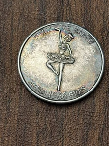 1966 Zeus .999 Fine Silver Doubloon- Mardi Gras Krewe Favor - Picture 1 of 2
