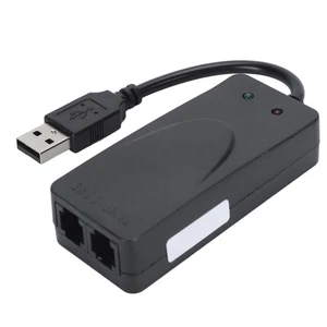 USB 56K External Dial Up Fax Data Modem Dual RJ11 Ports Support Caller ID Co NEW - Zdjęcie 1 z 12