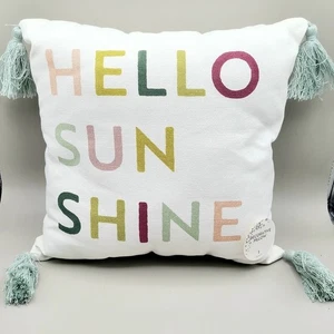 Hello Sunshine Dekokissen mit Quasten - Bild 1 von 5