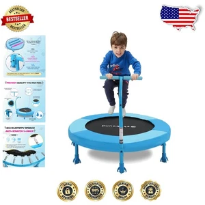 Kinder 36 Zoll Indoor Trampolin - leicht, sicher und macht Spaß für kleine Kinder - Bild 1 von 11
