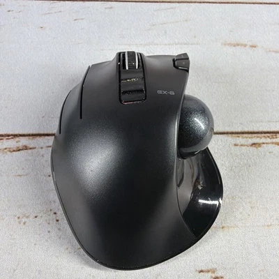 ELECOM EX-G Trackball Mouse 2.4GHz USB Wireless Ergonomic Thumb Control Used - Image 1 of 4
