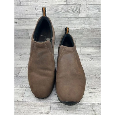 Merrell Jungle Moc Nubuck Brown Slip On Shoes Mens Size 14 Performance Footwear - Image 1 of 4