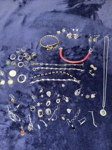 300+ Grams Sterling Silver 925 Jewelry Lot Ring Bracelets + Wear Repair Scrap - Picture 1 of 22