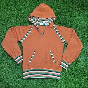 Vintage 70s Helen Sue MOD Hoodie Girls 14/16 14x20 Brown USA - Picture 1 of 10