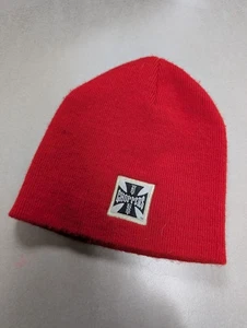 Vintage West Coast Choppers Beanie Red Jesse James Hat Skully WCC Monster Garage - Picture 1 of 5