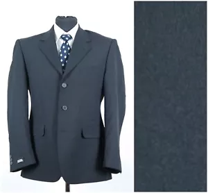 Mens Vintage Blazer 40S UK Size GEORGE Dark Grey Charcoal Sport Coat Jacket - Picture 1 of 11