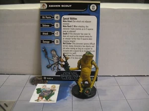=Star Wars Miniaturen FORCE UNLEASHED Amanin Scout 46/60 mit Karte = - Bild 1 von 1
