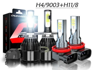 Para Para Toyota Yaris 2007-2020 de faros LED de haz alto/bajo + luces antiniebla - Imagen 1 de 18