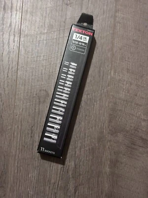 Tekton ¼ Inch Drive 6 Pt Socket Set w/ Twist Lock Rail,13 Pc 5/32-9/16" SHD90101 - Image 1 of 2