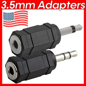 3.5mm Adapter 1/8" Male to Female 3.5mm Headphone Adapter Audio 1/8" Connectors - Picture 1 of 7
