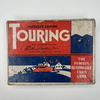 老式 1937 年旅游汽车卡牌游戏 Parker Brothers 改进版 — 第 1/4 张图片