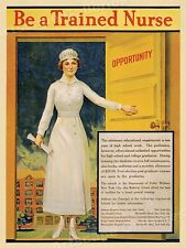 Be A infirmière formée ! 1917 Première Guerre mondiale affiche de recrutement médical infirmier - 18x24