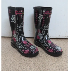 Havaianas Black Wellies Waterproof Wellington Boots Size UK 7 EUR 40 - Picture 1 of 3