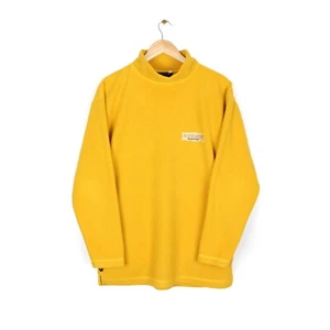 Headhunter Boardwear Vintage Fleece Jumper 90s Sweatshirt Yellow Surf Top Size M - Picture 1 of 5