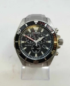 Citizen Eco-Drive Chronograph H500 Japanese Watch Men's Stainless Steel - Picture 1 of 6