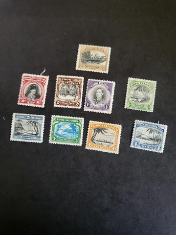 Stamps Cook Islands Scott #116-24 hinged Cover