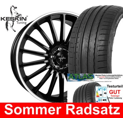 19" Radsatz Keskin KT15 Black Lip ET45 225/35 Atlas für Audi A3 3.2l & S3 8P 8PA - Bild 1 von 4