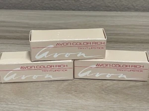 New in Box Vintage 1988 Avon Color Rich Try-It Lipstick .13oz-You Choose Color - Picture 1 of 12