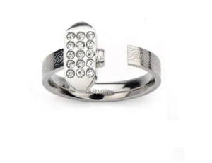 Thor Marteau - Acier Inoxydable Qualité Premium Femmes Bague, Taille - 6 - Picture 1 of 2