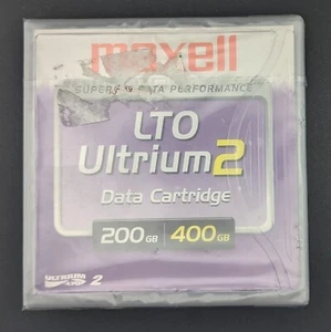 Maxell LTO-2/Ultrium-2 Data Tape/Cartridge 200/400GB LTOU2/200 NEW - Picture 1 of 3
