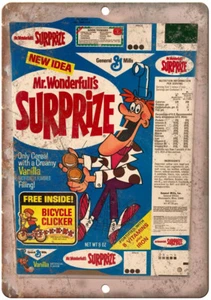 Mr. Wonderfulls Suprize Vintage Müslischachtel 12" x 9" Reproduktion Blechschild N376 - Bild 1 von 1
