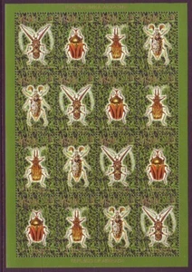 ABKHAZIA. INSECTS. MINISHEET #5. LOT OF (20). RUSSIAN-GEORGIA ISSUE of 2000! - Picture 1 of 1