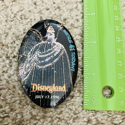 Disney We're 41 Today Disneyland 1996 Main Street Electrical Parade Button $12 - Image 1 of 2