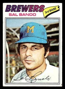1977 Topps Sal Bando 498 Milwaukee Brewers - Picture 1 of 2