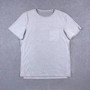 Camiseta Lululemon Hombre Grande (?) Camiseta Gris Bolsillo Pecho Ligera Gimnasio Yoga - Imagen 1 de 7