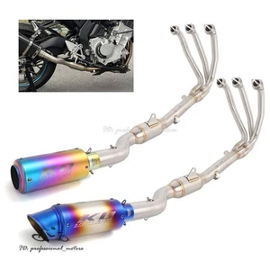 Para CF-Moto 675SS 675SR 2024-2025 Sistema de escape Cabezal Tubo Puntas Silenciador Azul - Imagen 1 de 16