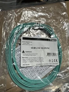 I Legrand Fiber Patch Cables, LC to SC, Duplex, Aqua, Multimode 852-L42-020 - Afbeelding 1 van 1