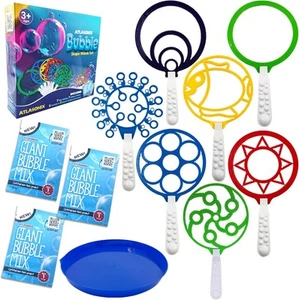 Giant Bubble Wands Outdoor Toys for Kids Large Blowing Rings Variety Shapes... - Picture 1 of 8