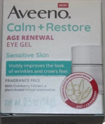 Aveeno Calm + Restore Age Renewal Eye Gel Sensitive Skin Fragrance Free 0.5oz - Image 1 of 4