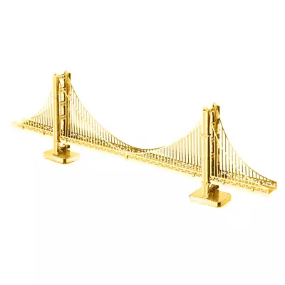 Fascinations Metal Earth Golden Gate Bridge Oro 3D Puzzle In Metallo - Immagine 1 di 4